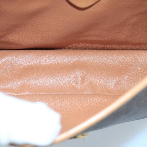 CELINE Macadam Canvas Circle Shoulder Bag Brown - Picture 9 of 15